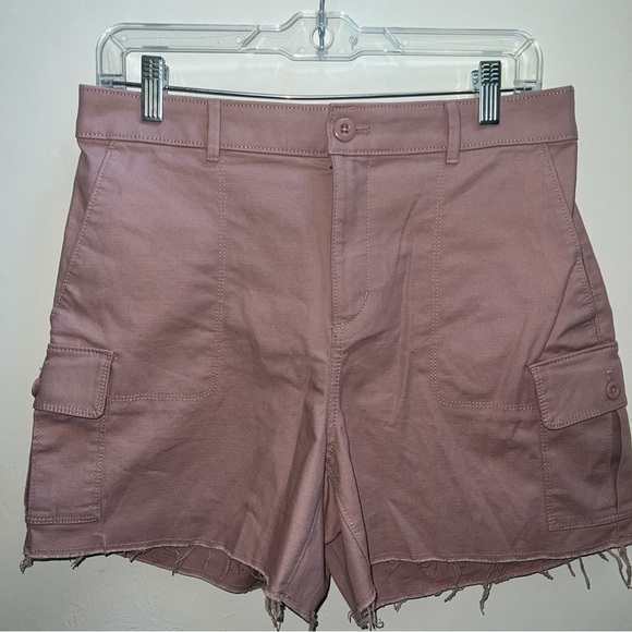 Loft Women’s Size 4 Cargo Shorts Cut Off Mid Rise 4”Inseam Rose Shorts NWOT - Picture 1 of 5